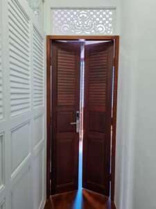 Digital-Door-Lock บานเปิดคู่ บานไม้ สำหรับบานประตูเปิดคู่